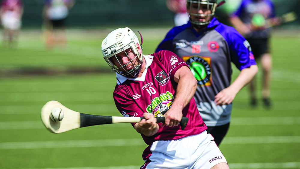 A Griz hurler competes at Washington-Grizzly Stadium.